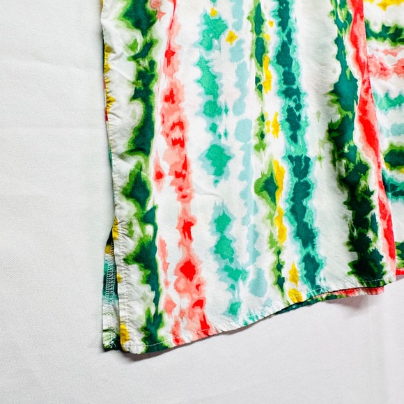 First Love by Lovelyn Sleeveless Oversized Red Green Lightweight Top Womens M - Picture 4 of 9